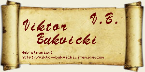 Viktor Bukvički vizit kartica